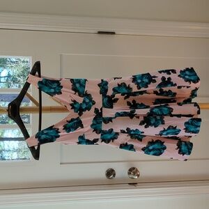 Betsey Johnson Fit & Flare Floral Pink Sundress Size 4